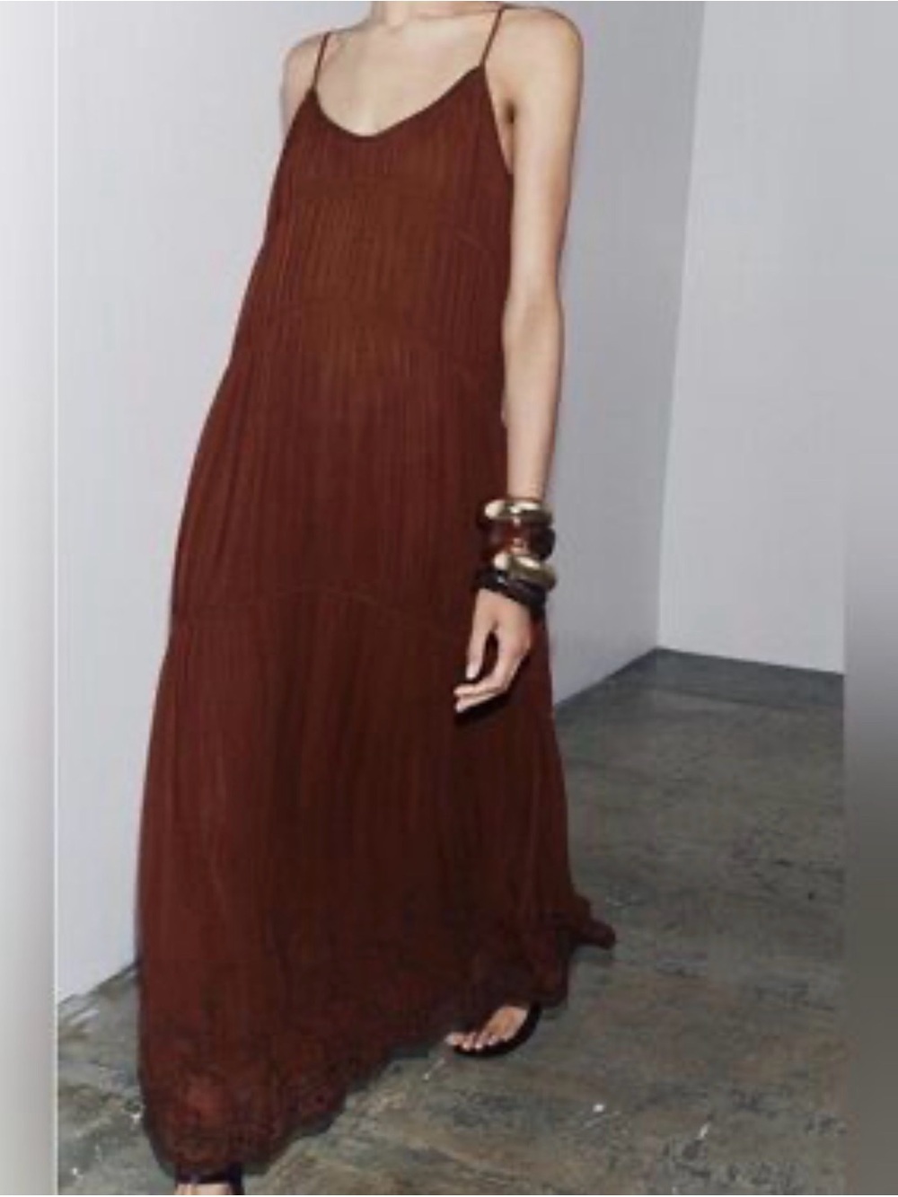 NWT Zara Chocolate Brown Dress $139